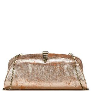 Patricia Nash Ardales Champagne Foil Clutch Shoulder Bag